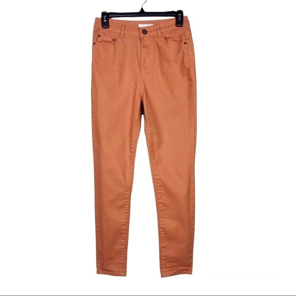 Dillard's Copper Key Orange 5-Pocket Stretch High Rise Skinny Jeans Size 5 - Picture 1 of 6